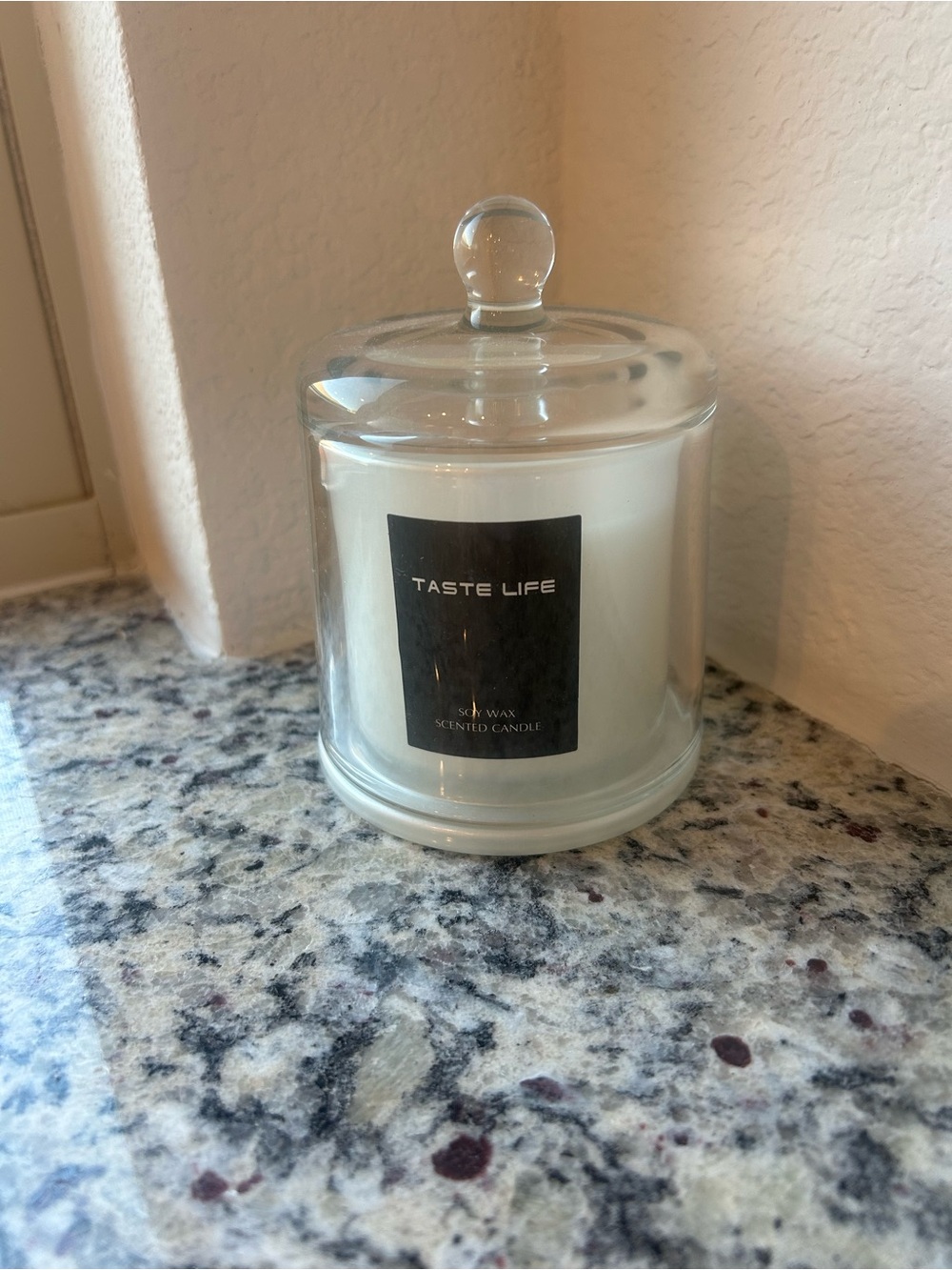 White Glass Jar Scented Candle with Lid